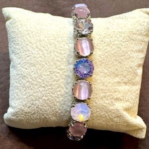 Elegant Silver and Purple Bracelet